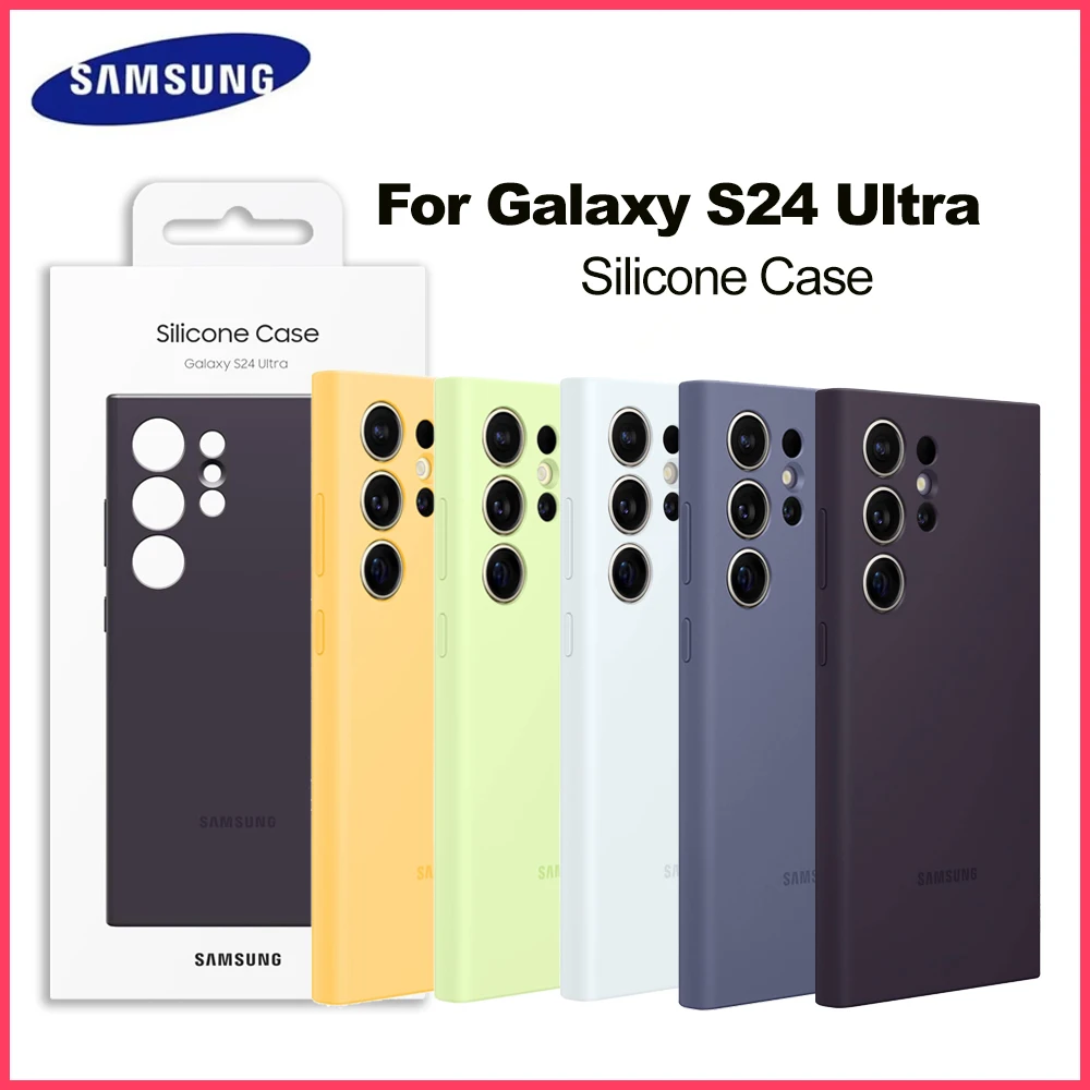 Оригинальный силиконовый чехол для Samsung Galaxy S24 Ultra, натуральный мягкий силиконовый чехол высокого качества, шелковистый сенсорный чехол EF-PS928 
Оригинальный силиконовый чехол для Samsung Galaxy S24 Ultra, натуральный мягкий силиконовый чехол высокого качества, шелковистый сенсорный чехол EF-PS928