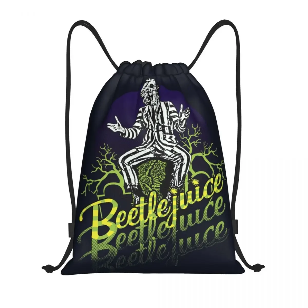 Custom Tim Burton Movie Halloween Drawstring Bags Foldable Sports Gym Sackpack B-Beetlejuices Training Storage Backpacks
Custom Tim Burton Movie Halloween Drawstring Bags Foldable Sports Gym Sackpack B-Beetlejuices Training Storage Backpacks
