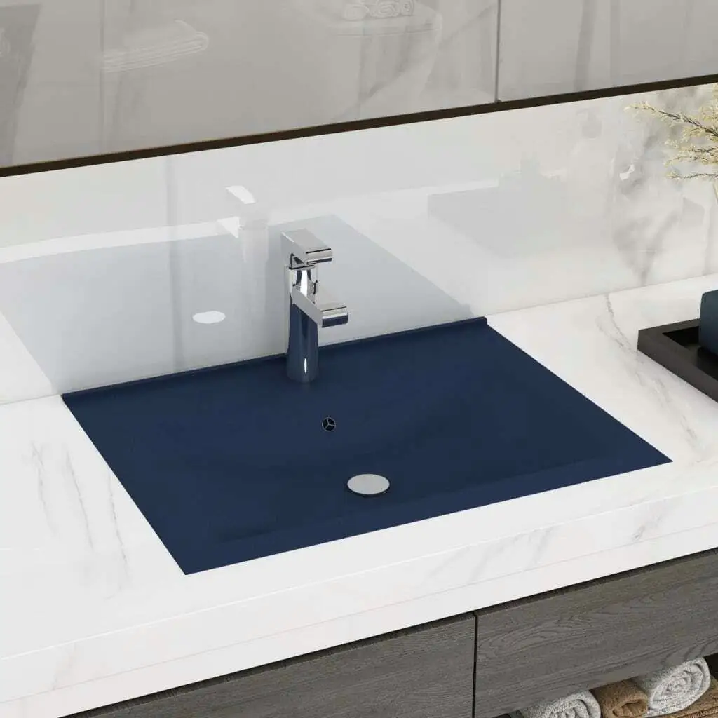 Luxury Ceramic Basin Faucet Hole Matt Dark Blue 23.6x18.1cm
Luxury Ceramic Basin Faucet Hole Matt Dark Blue 23.6x18.1cm