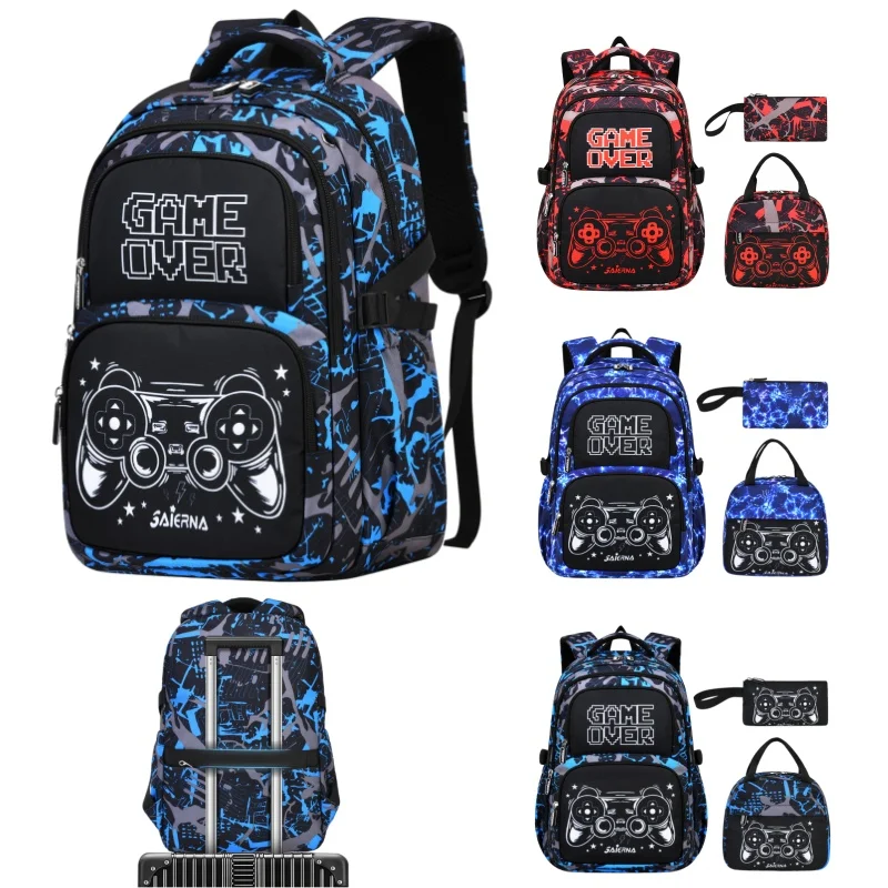 46x30cm School Backpack 'Game Over' Large Capacity Lightweight Backpack Pencil Case Lunch Bag Set Students Travel Bag For Boys
46x30cm School Backpack 'Game Over' Large Capacity Lightweight Backpack Pencil Case Lunch Bag Set Students Travel Bag For Boys