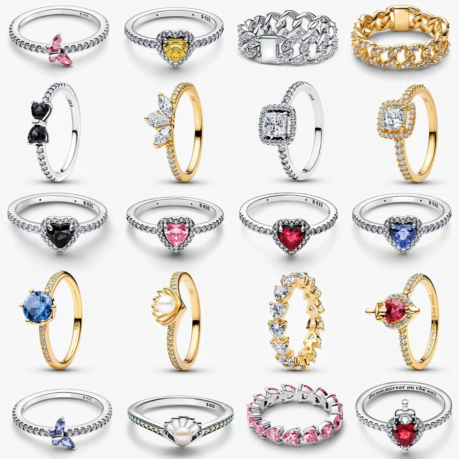 2026 New 925 Silver Sparkling Love Heart Princess Crown Heart to Heart Ring Fashion DIY Charm Jewelry Exquisite Gift
2026 New 925 Silver Sparkling Love Heart Princess Crown Heart to Heart Ring Fashion DIY Charm Jewelry Exquisite Gift