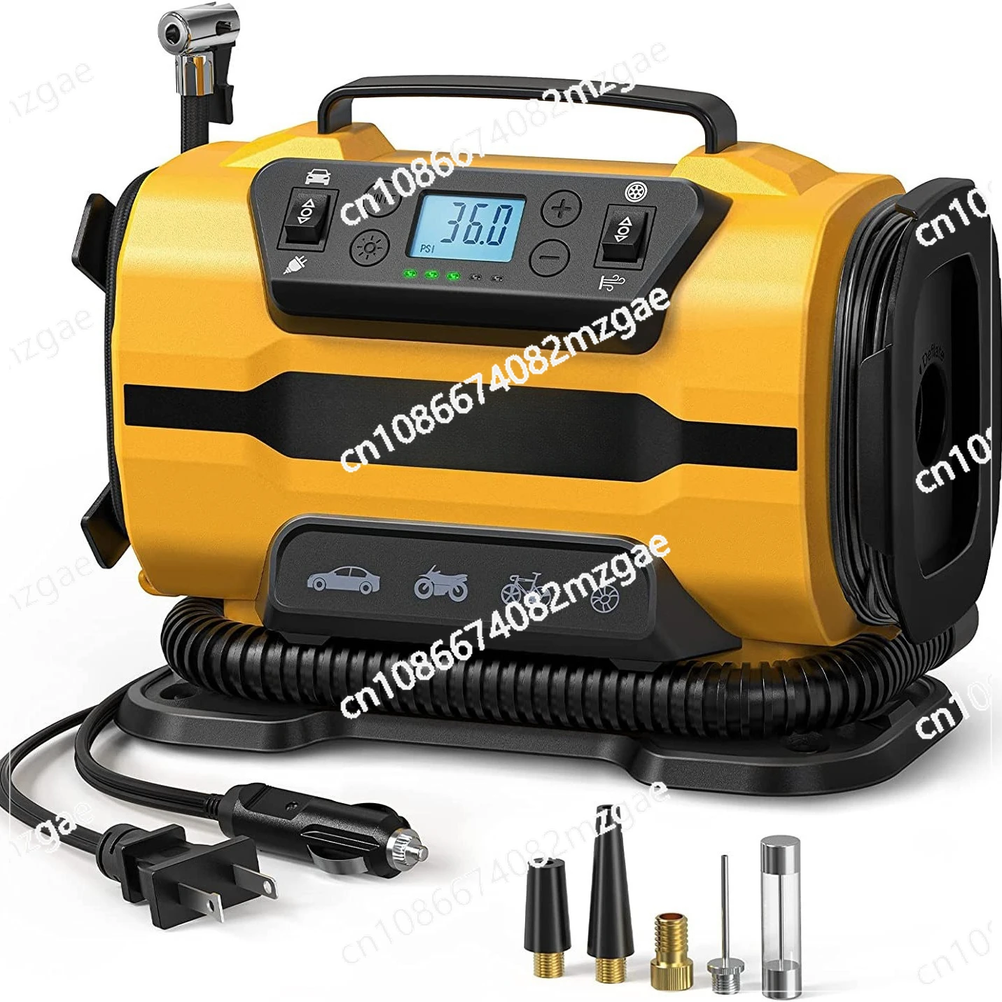 AC/DC car air pump AC 110-230V air pump DC 12V dual power supply
AC/DC car air pump AC 110-230V air pump DC 12V dual power supply