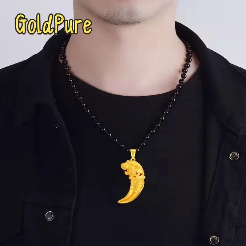 Goldpure Tiger Tooth Pendant Gold 9999 24K Real Gold Personalized and Fashionable Men's Domineering Tiger Tooth Pendant Accessor
Goldpure Tiger Tooth Pendant Gold 9999 24K Real Gold Personalized and Fashionable Men's Domineering Tiger Tooth Pendant Accessor