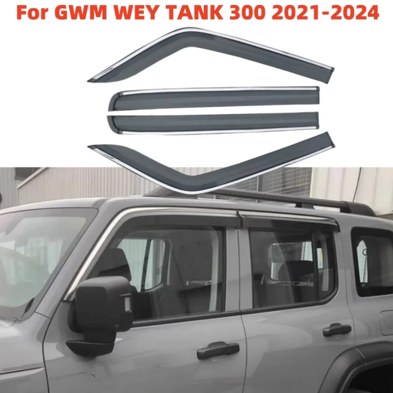 For Great Wall GWM WEY TANK 300 2021-2024 Window Visor Rain Guard Deflector Weathershield Moulding Awning Shelter CarAccessories
For Great Wall GWM WEY TANK 300 2021-2024 Window Visor Rain Guard Deflector Weathershield Moulding Awning Shelter CarAccessories