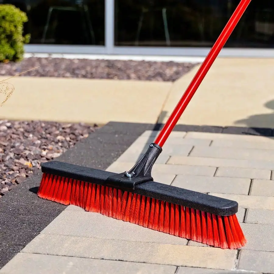 Red & Black Heavy Duty Push Broom With Steel Handle For Multi-Surface Use
Red & Black Heavy Duty Push Broom With Steel Handle For Multi-Surface Use
