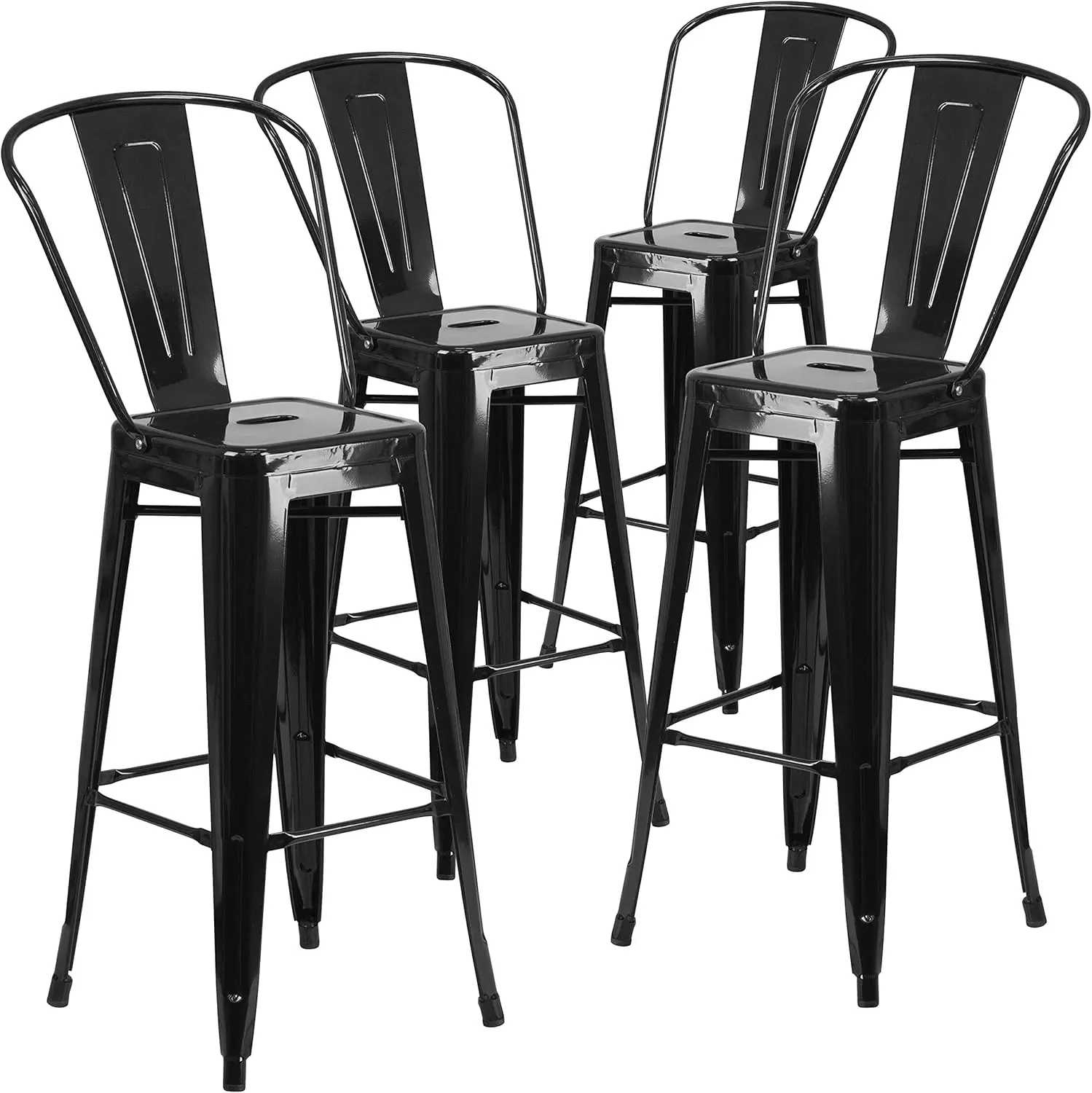 Furniture Lily Commercial Grade 4 Pack 30" High Black Metal Indoor-Outdoor with Removable Back
Furniture Lily Commercial Grade 4 Pack 30" High Black Metal Indoor-Outdoor with Removable Back