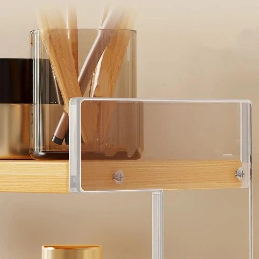 Multi-layer Design Bathroom Storage Shelf Durable Material Stable Structure Cosmetic Organizer Layered Design