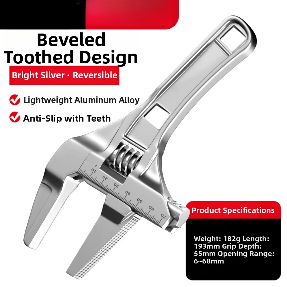For 6-68mm Pipe Bathroom Repair Tool Multifunctional Bathroom Wrench Adjustable Spanner Pipe Wrenches Wide Jaw Opening Wrench
For 6-68mm Pipe Bathroom Repair Tool Multifunctional Bathroom Wrench Adjustable Spanner Pipe Wrenches Wide Jaw Opening Wrench