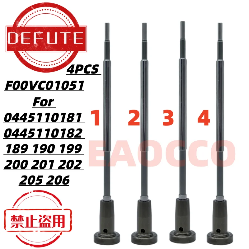 4PCS New F00VC01051 Diesel Injector Valve Assembly F 00V C01 051 For 0445110181 0445110182 189 190 199 200 201 202 205 206
4PCS New F00VC01051 Diesel Injector Valve Assembly F 00V C01 051 For 0445110181 0445110182 189 190 199 200 201 202 205 206