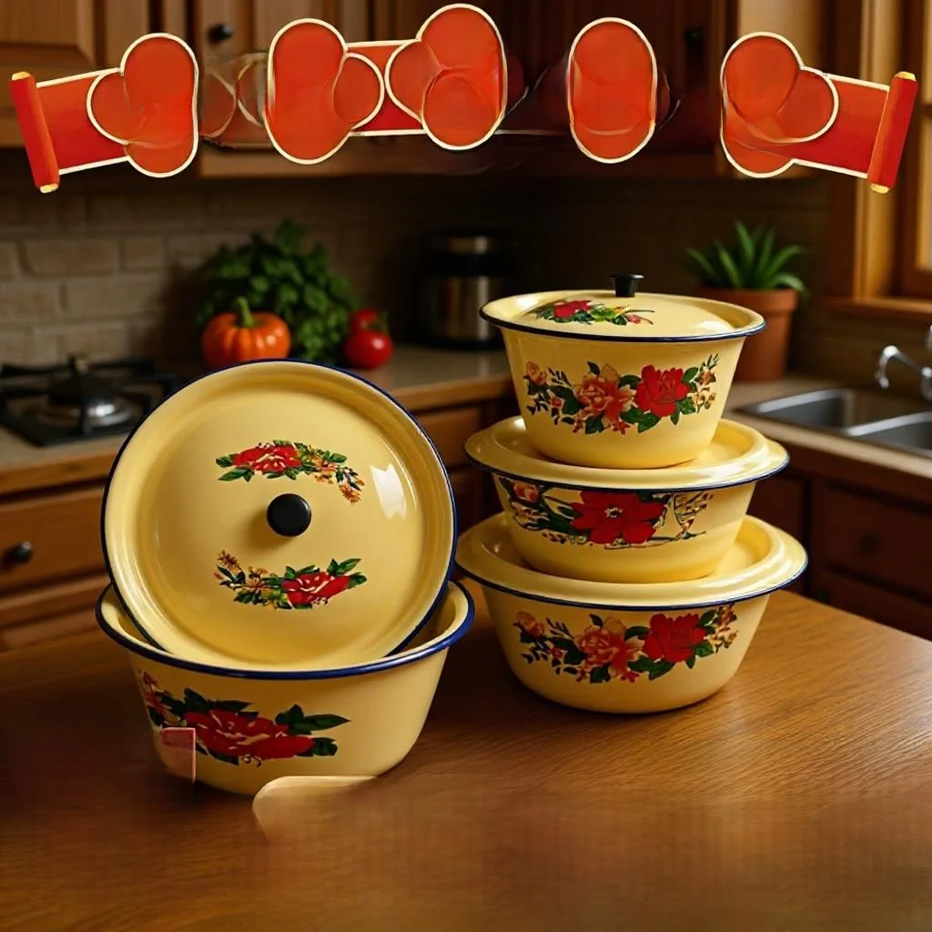 Vintage Thick Enamel Basin with Lid for Mixing Fillings Seasonings Hot Pot Restaurant Specialties round Shape Customizable
Vintage Thick Enamel Basin with Lid for Mixing Fillings Seasonings Hot Pot Restaurant Specialties round Shape Customizable
