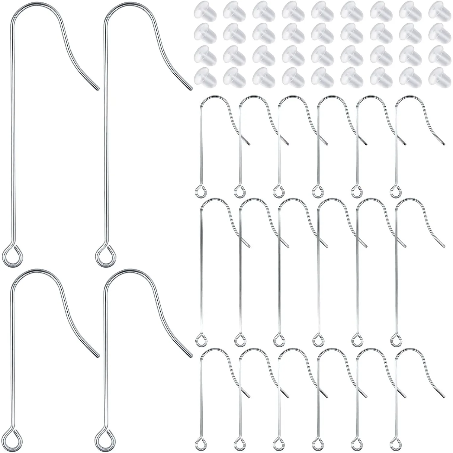 50 шт. крючки для сережек, гипоаллергенные крючки для ушей с подвесными петлями, детали для сережек и 50 шт. прозрачные спинки для сережек для ювелирных изделий своими руками
50 шт. крючки для сережек, гипоаллергенные крючки для ушей с подвесными петлями, детали для сережек и 50 шт. прозрачные спинки для сережек для ювелирных изделий своими руками