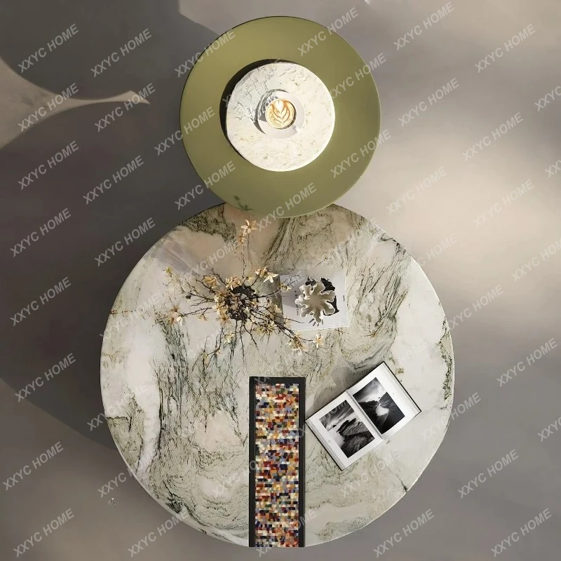 Q minimalist luxury stone round coffee table combination living room home
Q minimalist luxury stone round coffee table combination living room home