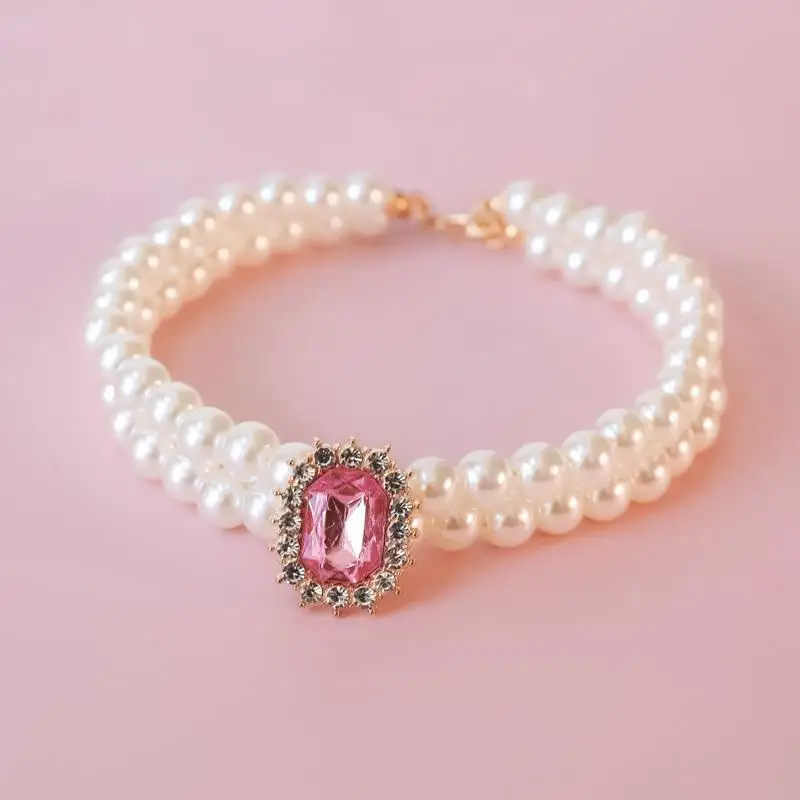 Fashion Cat Dog Pearl Necklace Double Layered High-end Retro Gemstone Set with Rhinestones Pet Collar Dog Accessories
Fashion Cat Dog Pearl Necklace Double Layered High-end Retro Gemstone Set with Rhinestones Pet Collar Dog Accessories
