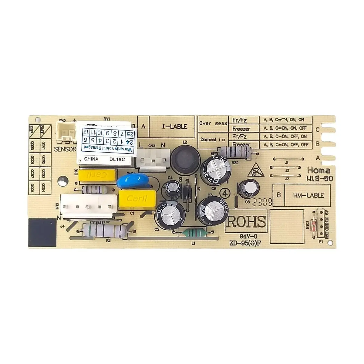 Новая плата управления холодильником Homa W19-50AC, печатная плата W19-50, детали холодильника
Новая плата управления холодильником Homa W19-50AC, печатная плата W19-50, детали холодильника
