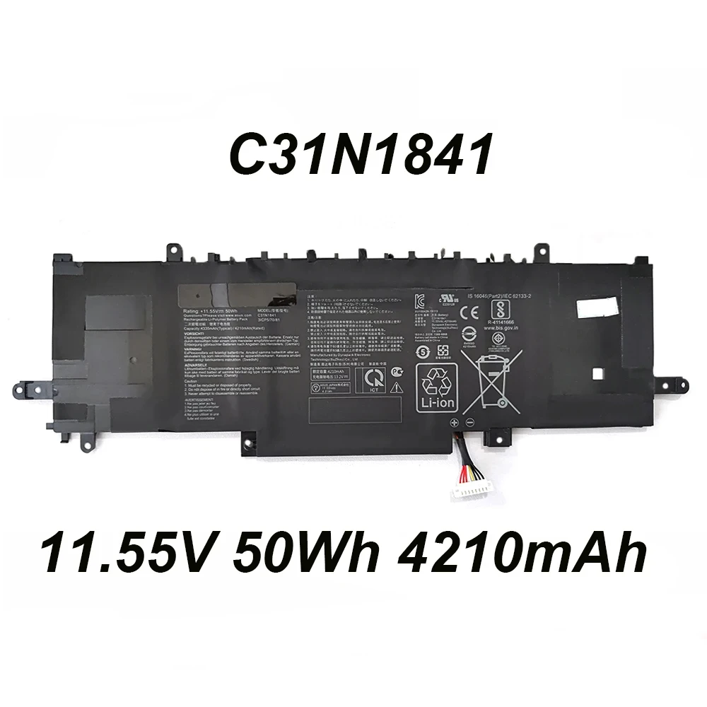 C31N1841, 11,55 В, 50 Вт-ч, 4210 мА · ч, Аккумулятор для ноутбука ASUS ZenBook 13 UX334FA UX334FL 14 UM433 UM433DA UX434F UX434DA Series
C31N1841, 11,55 В, 50 Вт-ч, 4210 мА · ч, Аккумулятор для ноутбука ASUS ZenBook 13 UX334FA UX334FL 14 UM433 UM433DA UX434F UX434DA Series