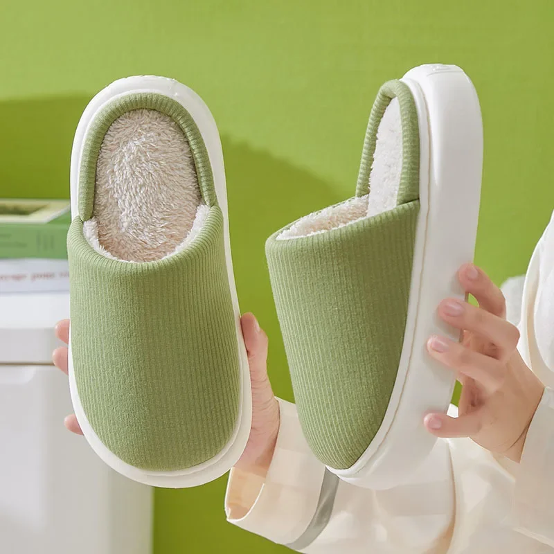 Winter Warm Thick Sole Cotton Slippers Women Soft Bottom Non Slip Slippers for Home Flat Solid Color Indoor Slides Couple Shoes
Winter Warm Thick Sole Cotton Slippers Women Soft Bottom Non Slip Slippers for Home Flat Solid Color Indoor Slides Couple Shoes