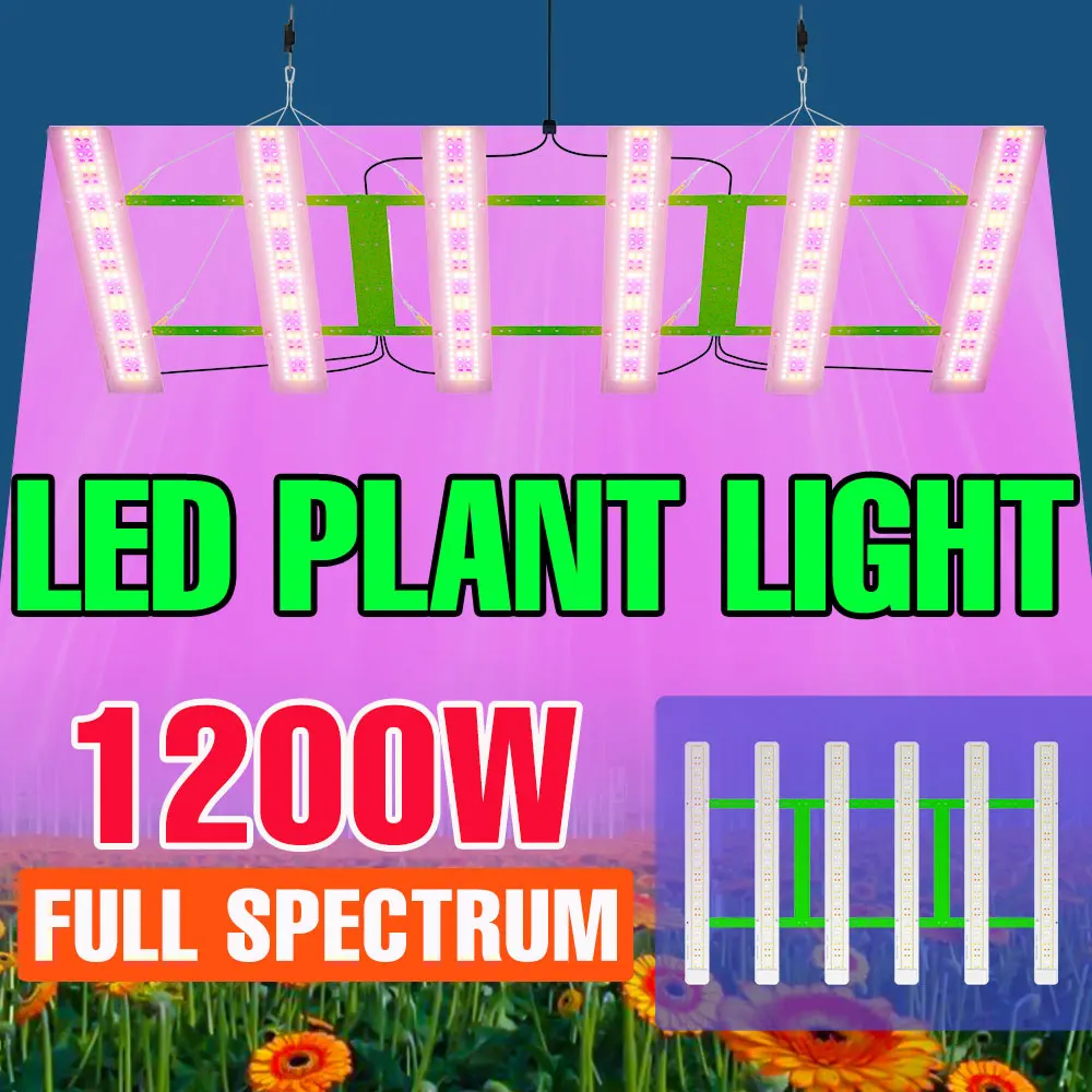 1200W LED Grow Lights Full Spectrum Quantum Board Plant Cultivation Lamp US/EU Plug For Indoor Greenhouse Tent Tomato Vegetables
1200W LED Grow Lights Full Spectrum Quantum Board Plant Cultivation Lamp US/EU Plug For Indoor Greenhouse Tent Tomato Vegetables
