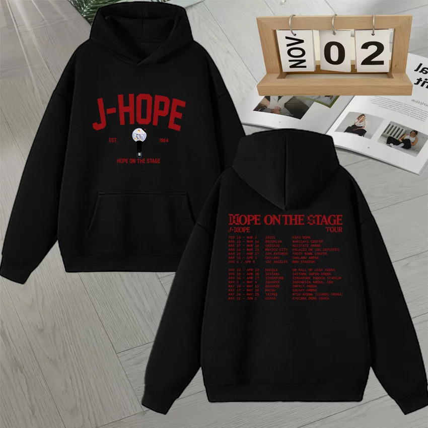 New In Kpop J-Hope Hope On The Stage Tour Setlist Double Sided Print Sweatshirt Men Women Long sleeve Fleece goth Unisex Hoodies
New In Kpop J-Hope Hope On The Stage Tour Setlist Double Sided Print Sweatshirt Men Women Long sleeve Fleece goth Unisex Hoodies