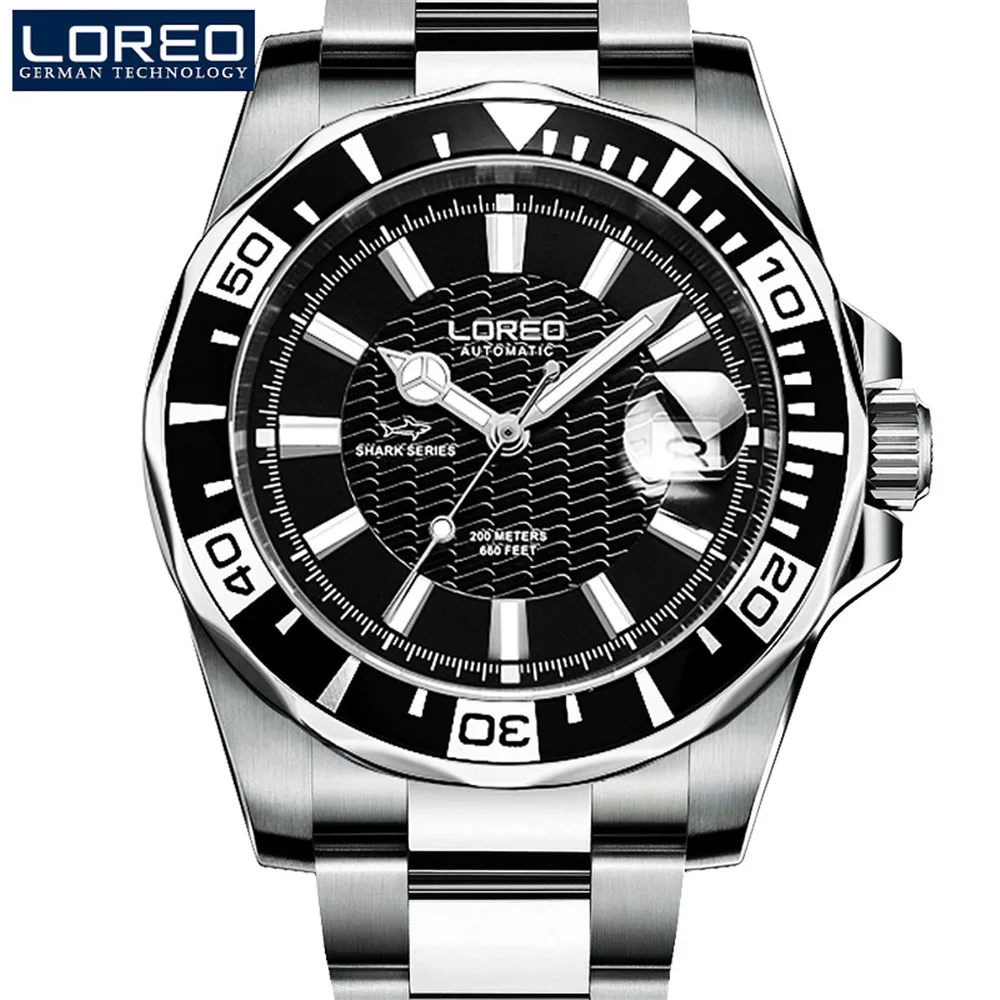 LOREO Brand Sports Men MIYOTA 8215 Movement Mechanical Watch Men 316L Stainless Steel Luxury Sapphire 200m Diving Watches Mens
LOREO Brand Sports Men MIYOTA 8215 Movement Mechanical Watch Men 316L Stainless Steel Luxury Sapphire 200m Diving Watches Mens