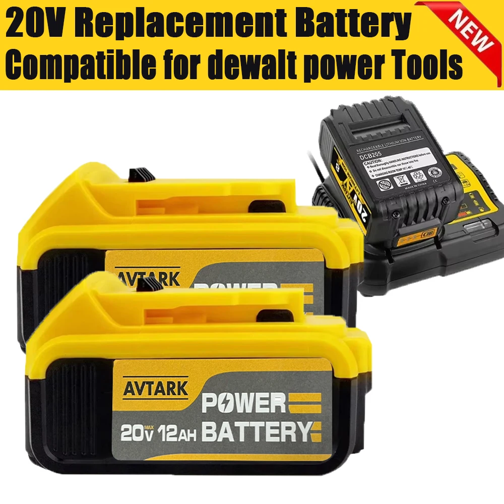 Сменный литий-ионный аккумулятор 20 В, 12000 мАч для аккумулятора DeWalt DCB205 DCB201 DCB203 DCB200, аккумулятор для электроинструмента 12 Ач MAX с зарядным устройством
Сменный литий-ионный аккумулятор 20 В, 12000 мАч для аккумулятора DeWalt DCB205 DCB201 DCB203 DCB200, аккумулятор для электроинструмента 12 Ач MAX с зарядным устройством