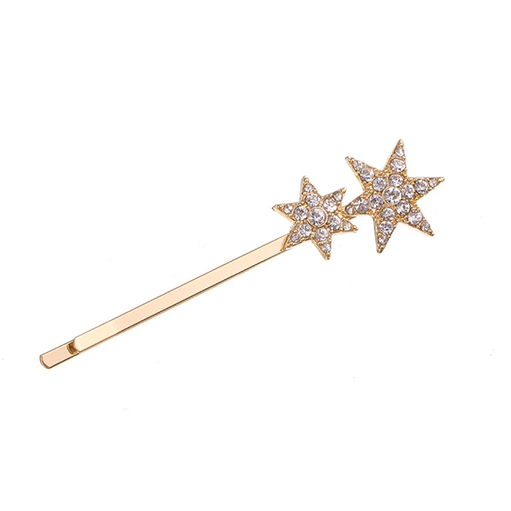 2PCS Alloy Crystal Star Hair Clips Bobby Pins for Women Stylish Durable Metal Pentagram Hairpin Fashion Jewelry Gift
2PCS Alloy Crystal Star Hair Clips Bobby Pins for Women Stylish Durable Metal Pentagram Hairpin Fashion Jewelry Gift