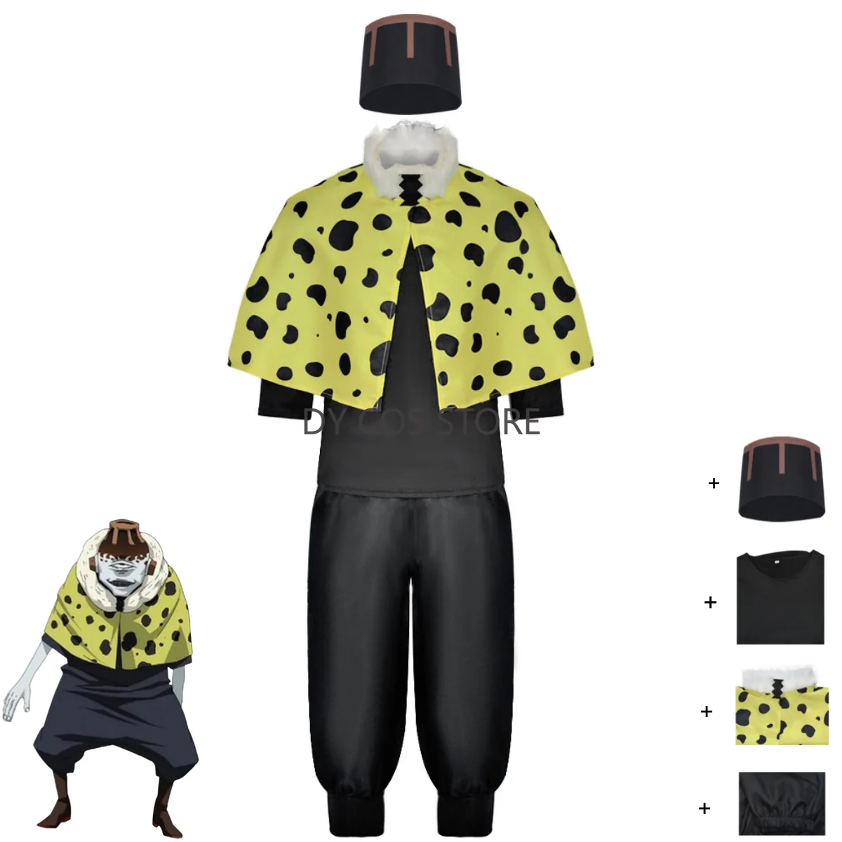 Аниме Дзюдзюцу Кайсен Джого Косплей Костюм Зеленый Шаль в горошек Черные Брюки Униформа Шляпа Мужчина Женщина Хэллоуин Рождественский Костюм
Аниме Дзюдзюцу Кайсен Джого Косплей Костюм Зеленый Шаль в горошек Черные Брюки Униформа Шляпа Мужчина Женщина Хэллоуин Рождественский Костюм