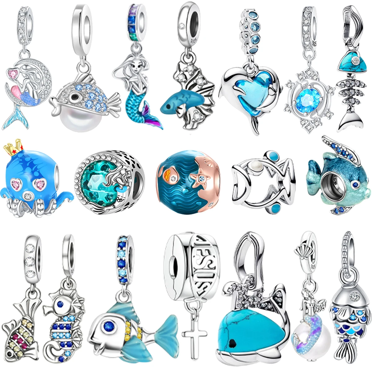 Новые оригинальные подвески из стерлингового серебра 925 пробы, рыба, морской конек, кои, рыба, русалка, бусины, подвески, подходят для браслета, ожерелья, ювелирные изделия своими руками, подарок
Новые оригинальные подвески из стерлингового серебра 925 пробы, рыба, морской конек, кои, рыба, русалка, бусины, подвески, подходят для браслета, ожерелья, ювелирные изделия своими руками, подарок