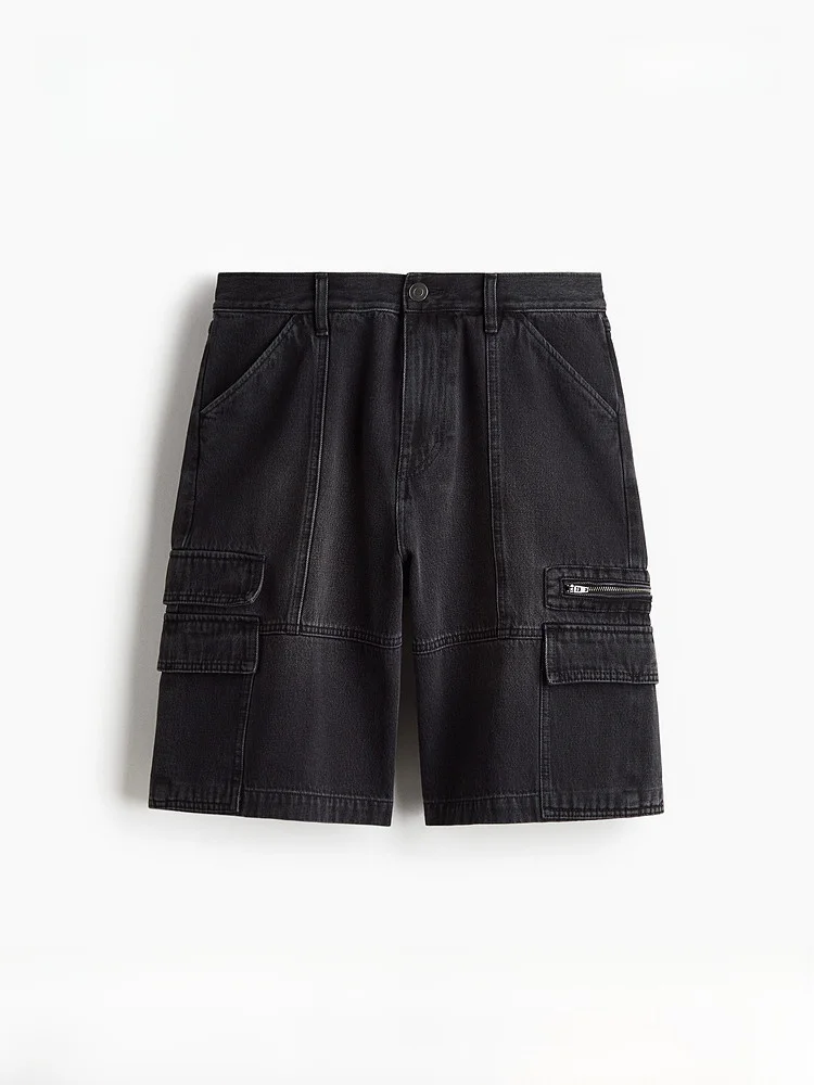 H&M Men's Casual Loose Fit Workwear Denim Shorts Summer 2026 Fashionable Comfortable Cotton mid Waist Zipper Closure
H&M Men's Casual Loose Fit Workwear Denim Shorts Summer 2026 Fashionable Comfortable Cotton mid Waist Zipper Closure