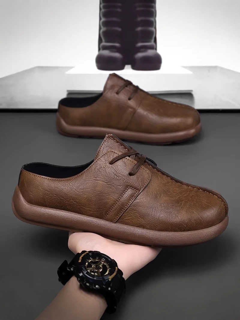 Men's Casual Leather Shoes Slip-On Driving Anti-Slip Wear-Resistant Soft Bottom Mules Fashionable Youth Trend
Men's Casual Leather Shoes Slip-On Driving Anti-Slip Wear-Resistant Soft Bottom Mules Fashionable Youth Trend