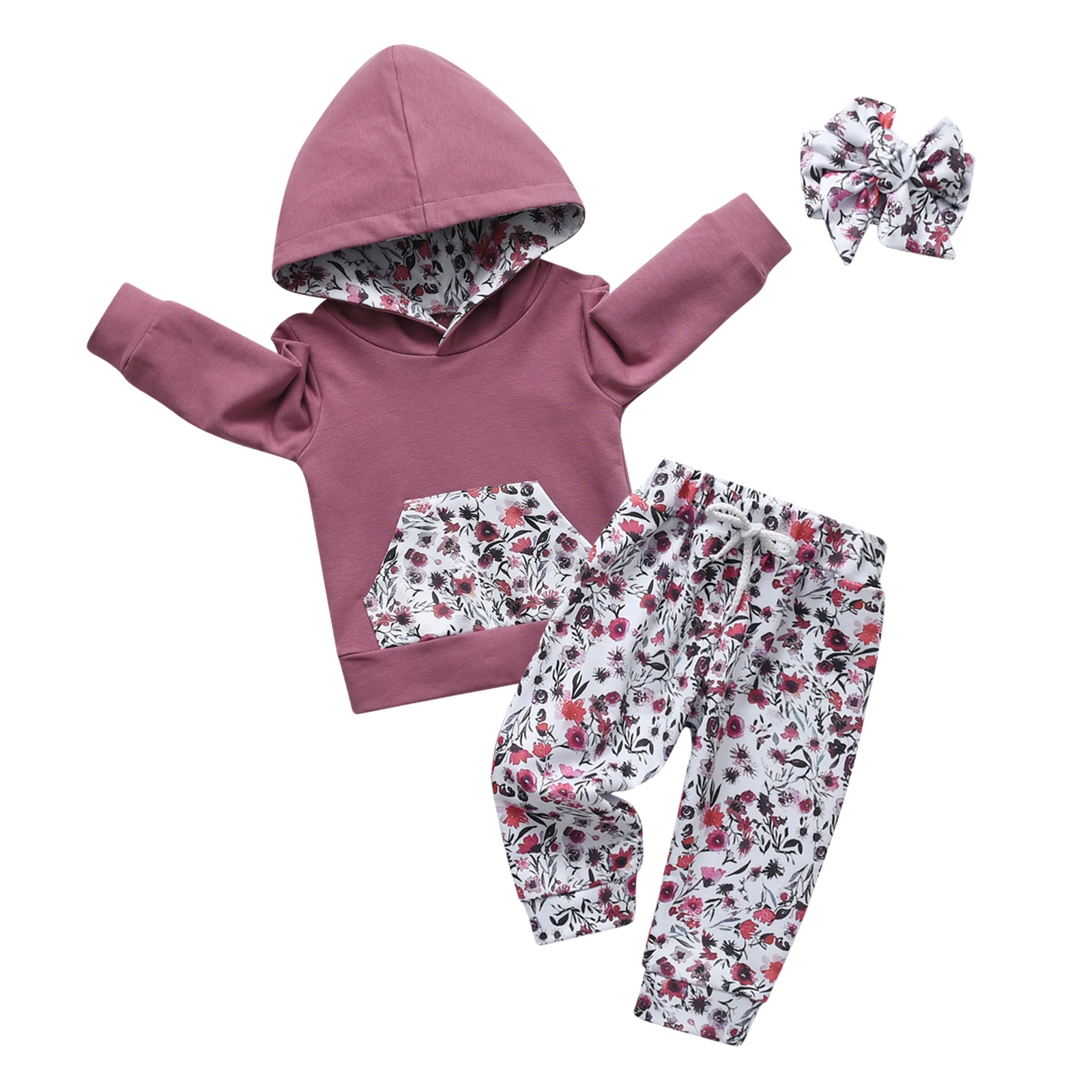 Toddler Baby Girls Spring Autumn Long Sleeve Clothes Set for 0-2Yrs Cotton Hooded Top + Printed Pants + Bow Headband Outfit
Toddler Baby Girls Spring Autumn Long Sleeve Clothes Set for 0-2Yrs Cotton Hooded Top + Printed Pants + Bow Headband Outfit