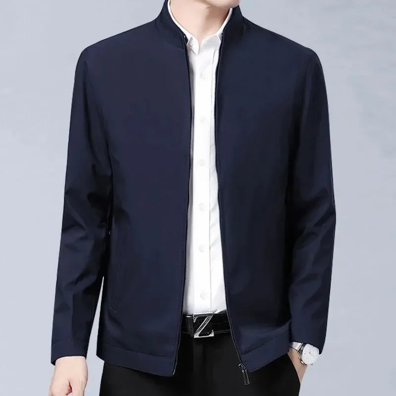 Men's Solid Color Stand Collar Daily Coat, 2024 Autumn Zipper Jacket, Business Casual Men's Office Jacket
Men's Solid Color Stand Collar Daily Coat, 2024 Autumn Zipper Jacket, Business Casual Men's Office Jacket