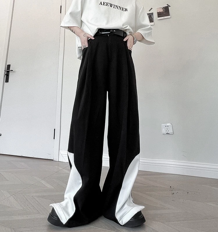 Осенние модные брюки в стиле High Street: американские повседневные широкие прямые брюки с цветовым блокированием, стильные длинные брюки для молодежи, для отдыха.
Осенние модные брюки в стиле High Street: американские повседневные широкие прямые брюки с цветовым блокированием, стильные длинные брюки для молодежи, для отдыха.