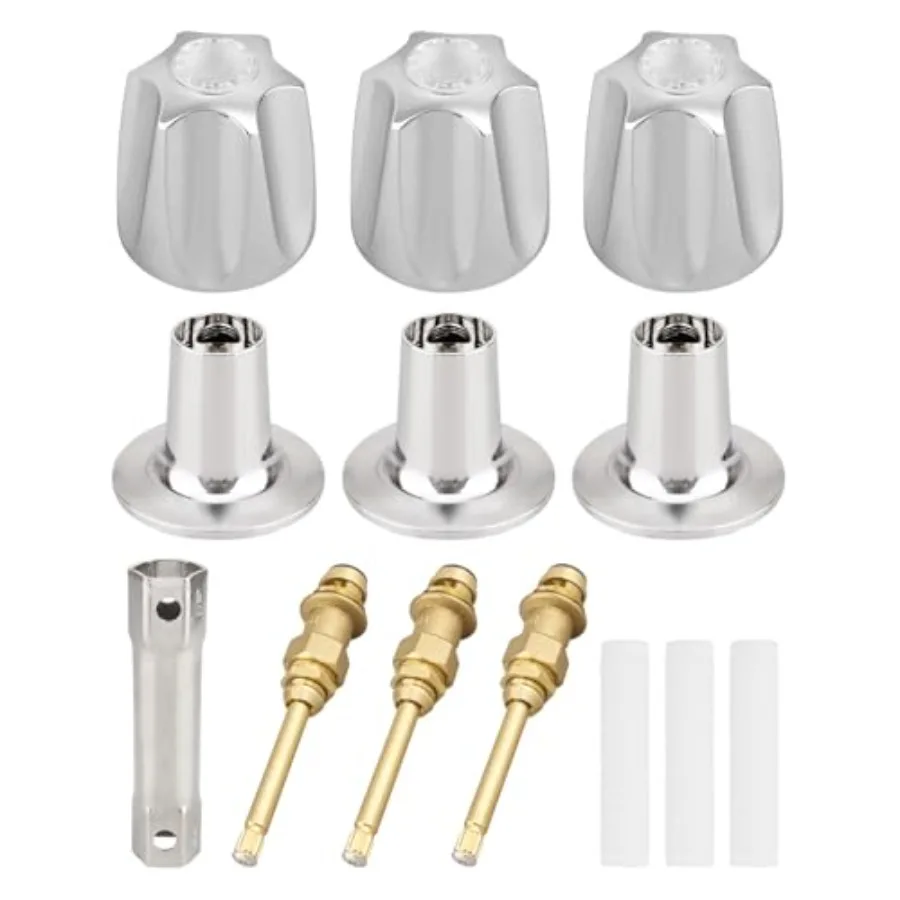 39619 3 Handle Bathtub and Shower Remodel/Rebuild Trim Kit Fit for Price Pfister Verve Faucets, Shower Faucet Knob Kit Includes
39619 3 Handle Bathtub and Shower Remodel/Rebuild Trim Kit Fit for Price Pfister Verve Faucets, Shower Faucet Knob Kit Includes
