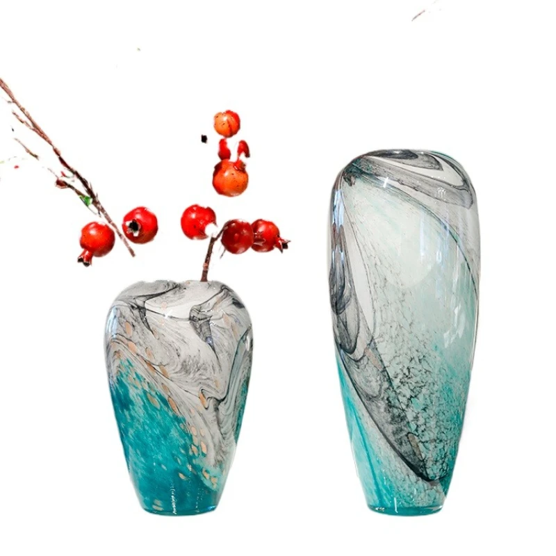 Floor-to-ceiling glass vase entrance light luxury living room home flower arrangement art glazed
Floor-to-ceiling glass vase entrance light luxury living room home flower arrangement art glazed