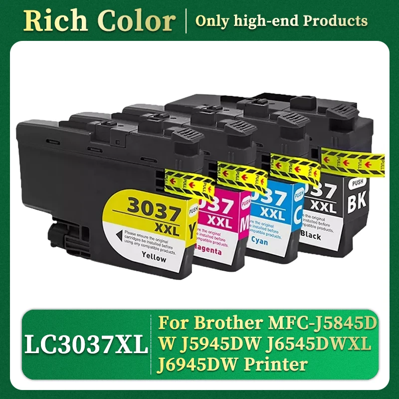 LC3037 3039XL Compatible Ink Cartridge for Brother MFC-J5845DW MFC-J5845DW XL MFC-J5945DW MFC-J6545DW MFC-J6545DW XL MFC-J6945DW
LC3037 3039XL Compatible Ink Cartridge for Brother MFC-J5845DW MFC-J5845DW XL MFC-J5945DW MFC-J6545DW MFC-J6545DW XL MFC-J6945DW