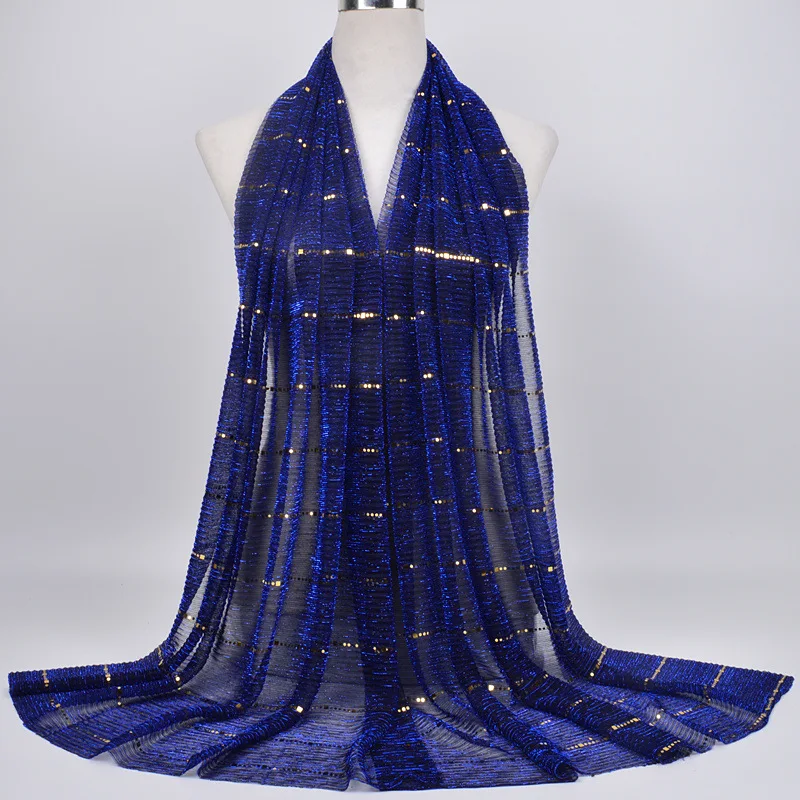 New sequined lace silk scarf Muslim bag head solid color European and American foreign trade scarf dual-purpose gauze women
New sequined lace silk scarf Muslim bag head solid color European and American foreign trade scarf dual-purpose gauze women