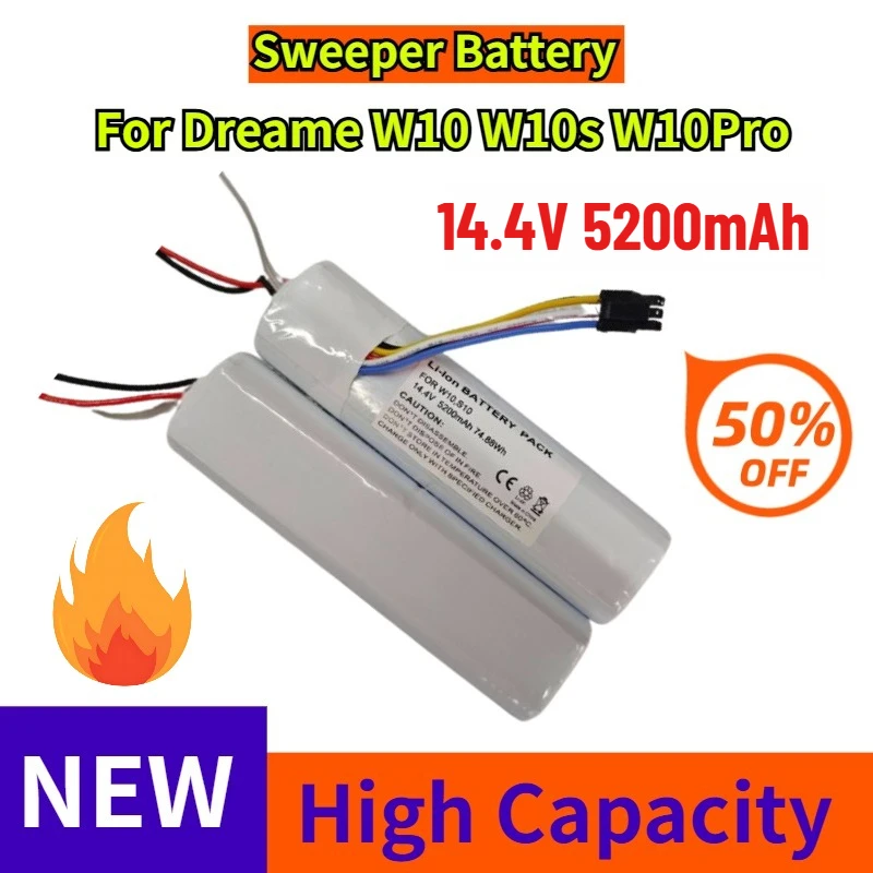 14.4V 5200mAh Sweeper Battery for Dreame W10 W10s W10Pro STYTJ06ZHM
14.4V 5200mAh Sweeper Battery for Dreame W10 W10s W10Pro STYTJ06ZHM