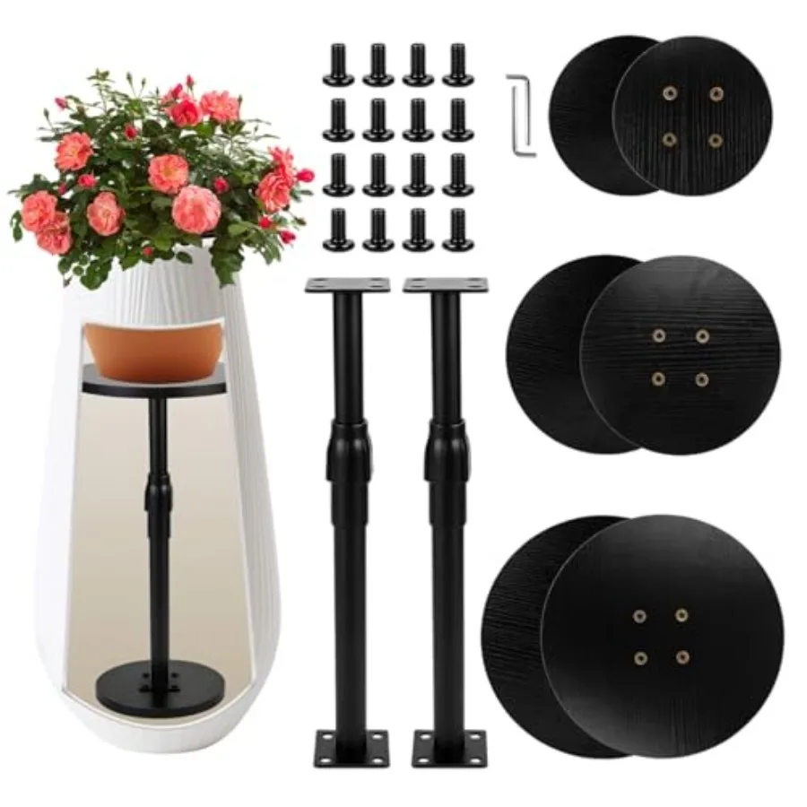 Plant Stand, Plant Risers for Inside Pots, Adjustable 12-21" with 3 Interchangeable Bases 6" 8" 10" - Metal Lifter for Tall Squ
Plant Stand, Plant Risers for Inside Pots, Adjustable 12-21" with 3 Interchangeable Bases 6" 8" 10" - Metal Lifter for Tall Squ