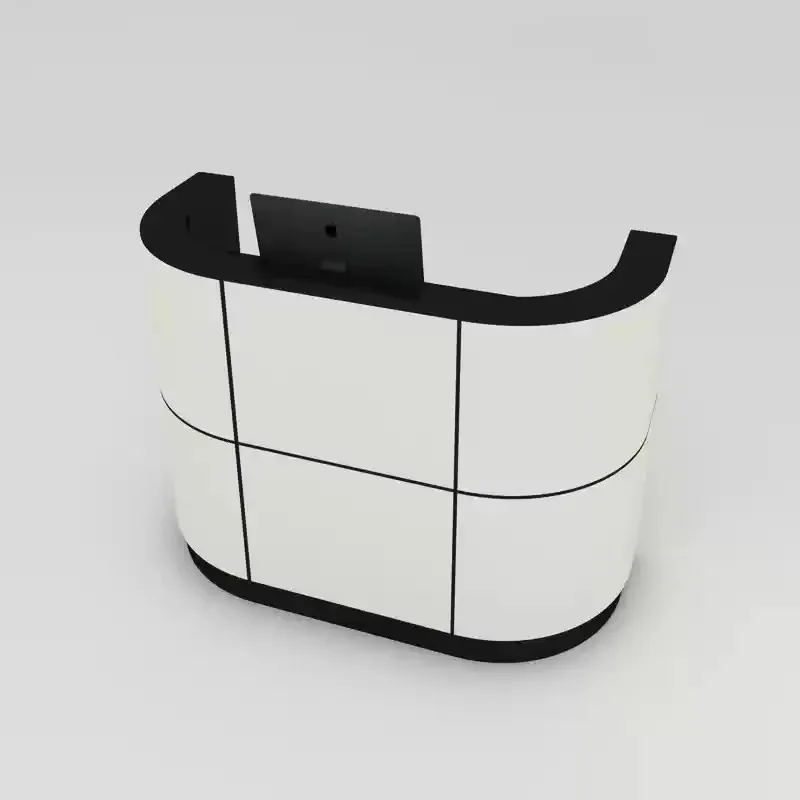 Yicheng Beauty Hot Selling Curved Counter Design Reception Table Welcome Desk Black and White Reception Desk for Sale
Yicheng Beauty Hot Selling Curved Counter Design Reception Table Welcome Desk Black and White Reception Desk for Sale