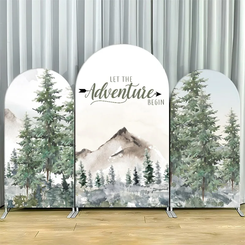 Arch Backdrop Cover Single Side Watercolor Mountain Pine Trees Wedding Birthday Party Decoration Photo Booth Background Event
Arch Backdrop Cover Single Side Watercolor Mountain Pine Trees Wedding Birthday Party Decoration Photo Booth Background Event