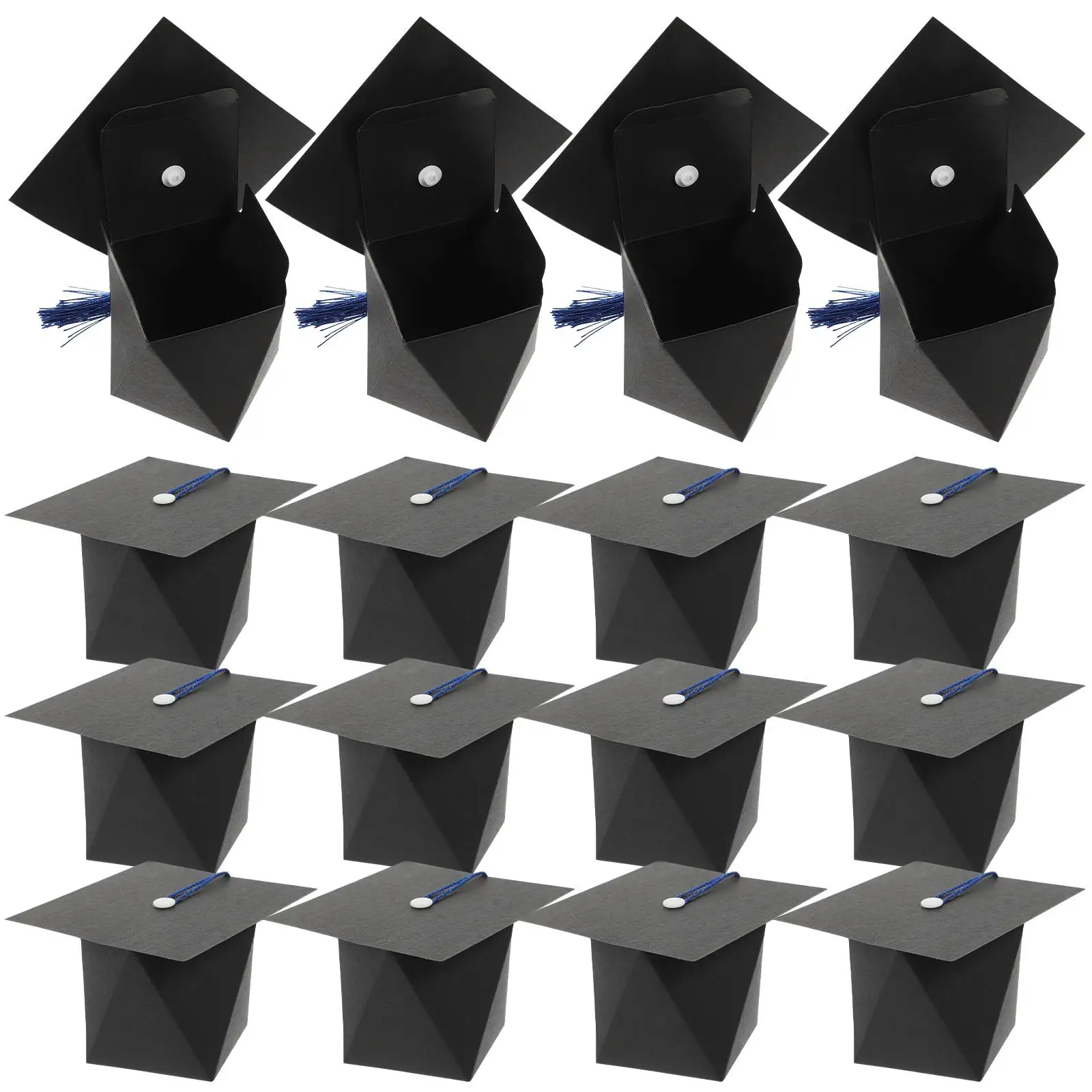 50pcs Graduation Candy Box Bachelor Hat Packaging Black Boxes Yellow Tassels Easy Assembly Versatile Gift Containers Party
50pcs Graduation Candy Box Bachelor Hat Packaging Black Boxes Yellow Tassels Easy Assembly Versatile Gift Containers Party