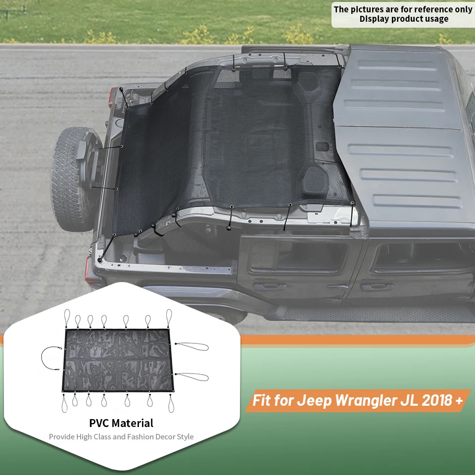 Car Roof Mesh Top Sunshade Cover Anti UV Sun Shade Protection Insulation Net for Jeep Wrangler JL 4 Doors Up Accessories
Car Roof Mesh Top Sunshade Cover Anti UV Sun Shade Protection Insulation Net for Jeep Wrangler JL 4 Doors Up Accessories