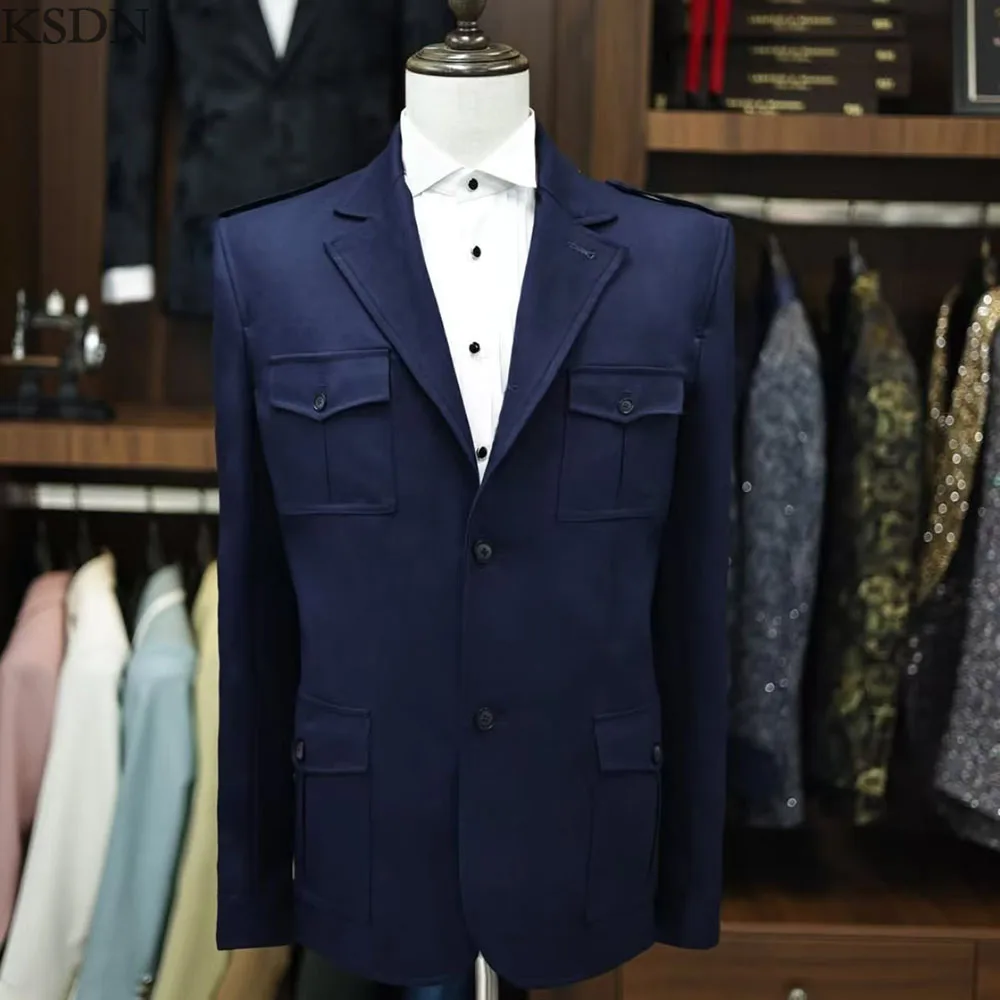 KSDN Bespoke Men's Suits 2 Piece Jacket Pants Outfits High Quality Single Breasted Notch Lapel Slim Fit Male Clothing for Party
KSDN Bespoke Men's Suits 2 Piece Jacket Pants Outfits High Quality Single Breasted Notch Lapel Slim Fit Male Clothing for Party