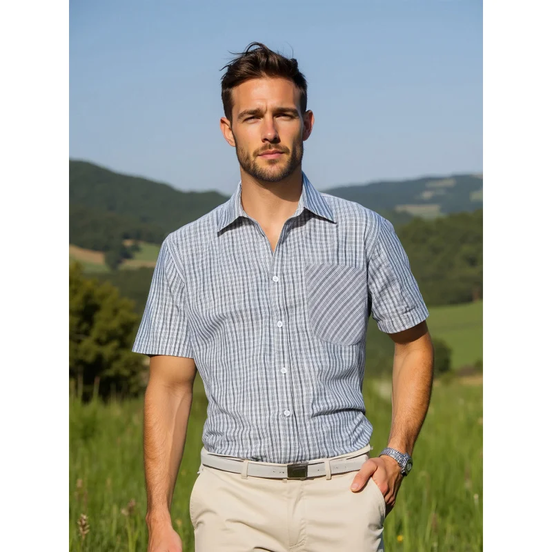 2025New European Style Summer Trend Casual Breathable Skin-friendly Single-breasted Wrinkle-resistant Men's Short Sleeve Shirt
2025New European Style Summer Trend Casual Breathable Skin-friendly Single-breasted Wrinkle-resistant Men's Short Sleeve Shirt