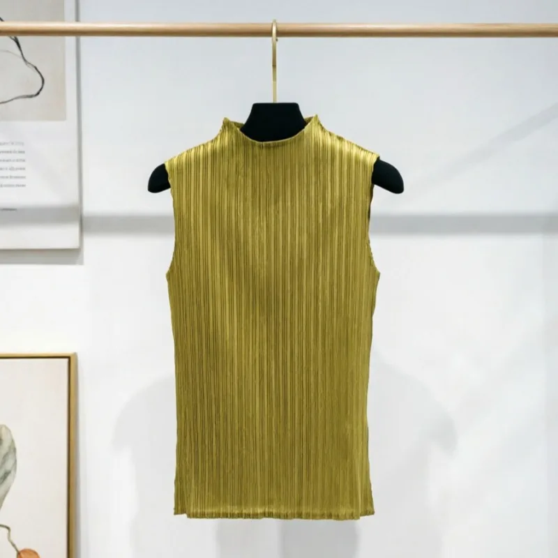 Miyake KK Pleated Vest 2026 Summer New High Neck Sleeveless Classic Top Simple Loose Women's Lightweight Stretch Tight T-Shirt
Miyake KK Pleated Vest 2026 Summer New High Neck Sleeveless Classic Top Simple Loose Women's Lightweight Stretch Tight T-Shirt