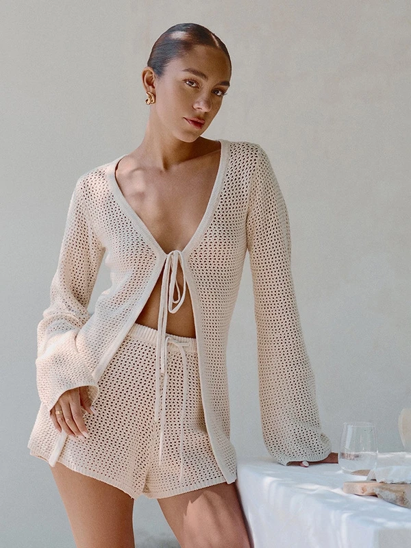 Pure Color Sexy Knitted Beach Bikini Swimwear Cover up Sun Protection Set Short Beach Women's Fashion Casual All Seasons
Pure Color Sexy Knitted Beach Bikini Swimwear Cover up Sun Protection Set Short Beach Women's Fashion Casual All Seasons