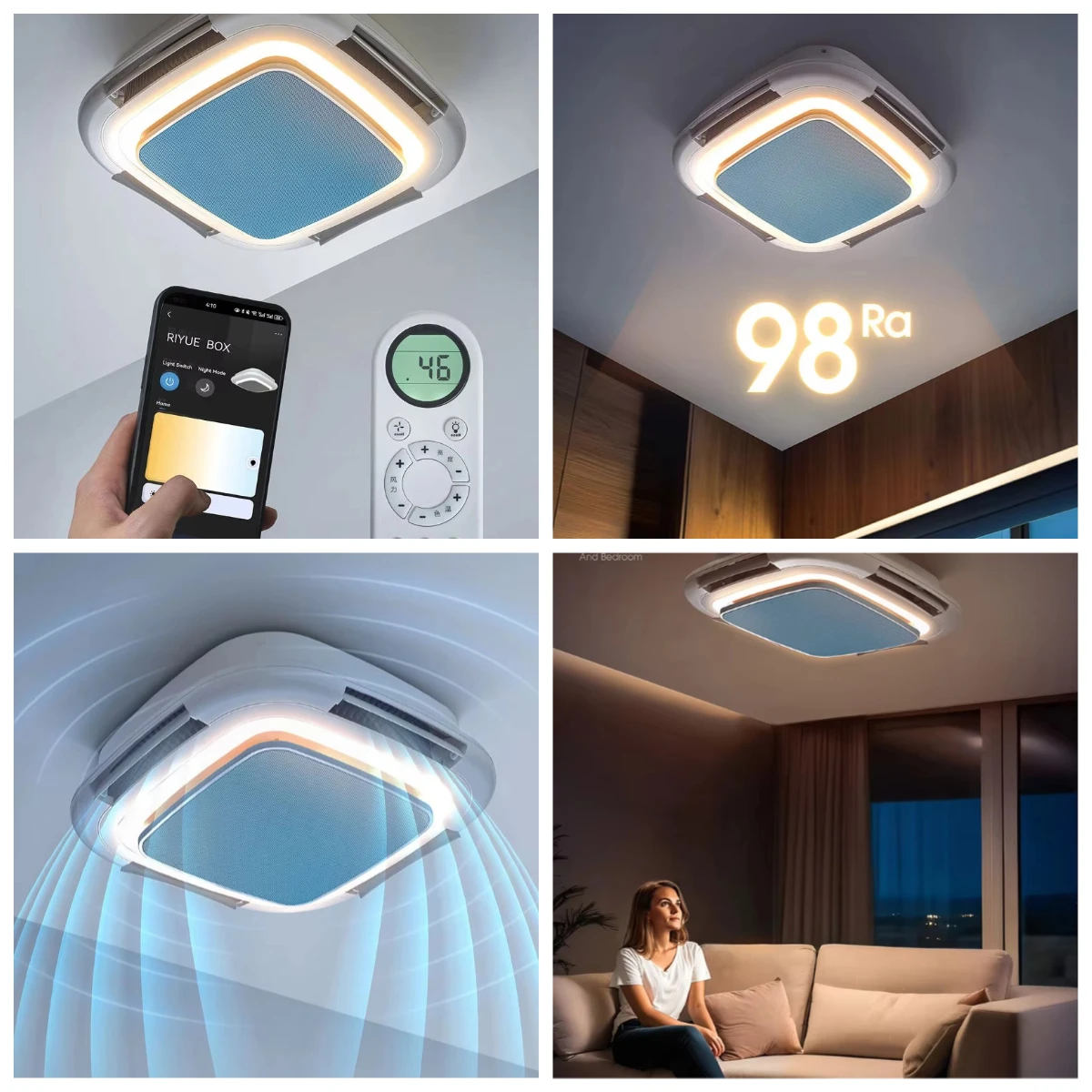 *(2-piece set)Nordic Style Modern New Design Bladeless LED Ceiling Fan with Lights and Remote Control for Bedroom Installation
*(2-piece set)Nordic Style Modern New Design Bladeless LED Ceiling Fan with Lights and Remote Control for Bedroom Installation
