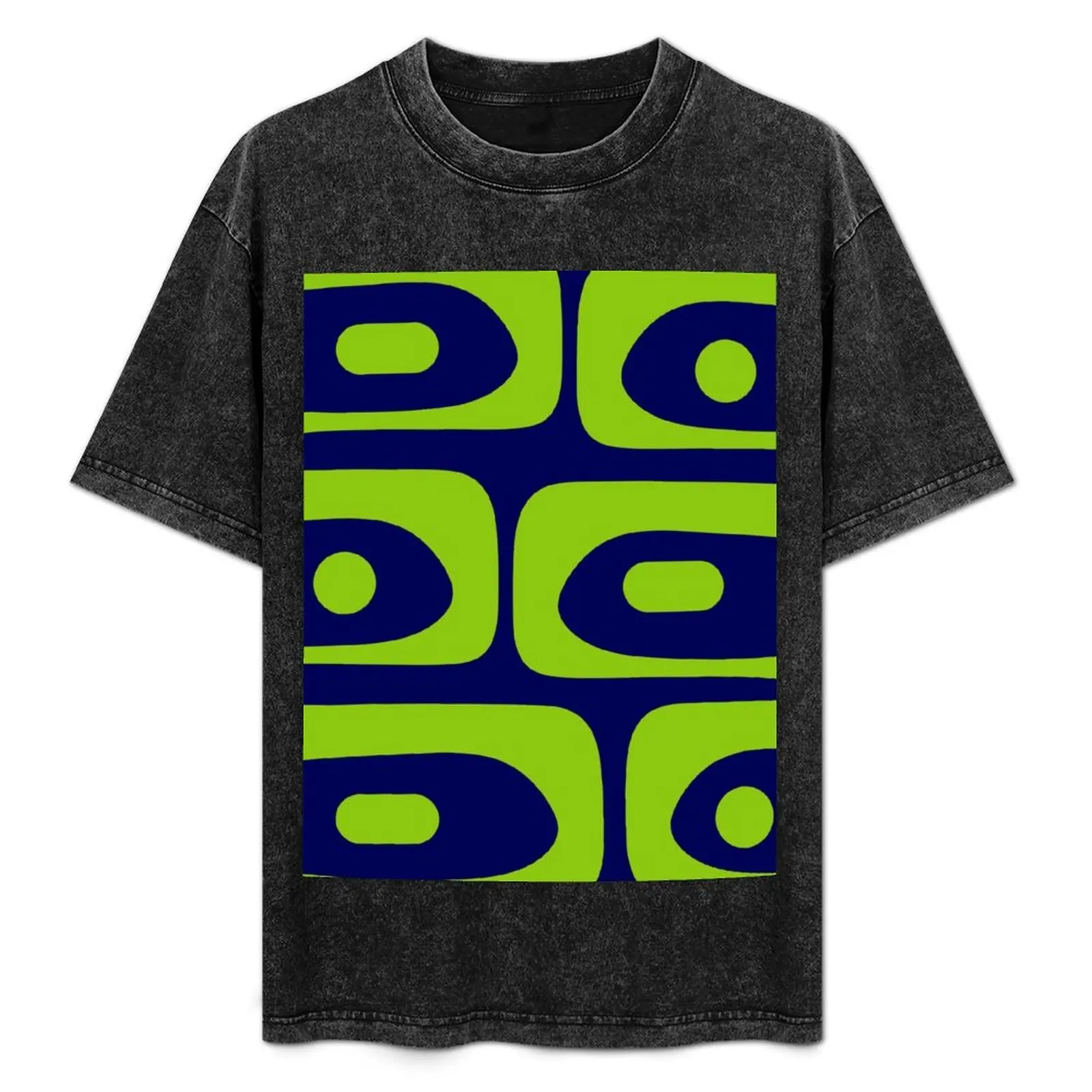 Mid Century Modern Piquet Abstract Pattern in Bright Navy Blue and Lime Green T-Shirt Basic Plain Tee for Spring and Summer
Mid Century Modern Piquet Abstract Pattern in Bright Navy Blue and Lime Green T-Shirt Basic Plain Tee for Spring and Summer