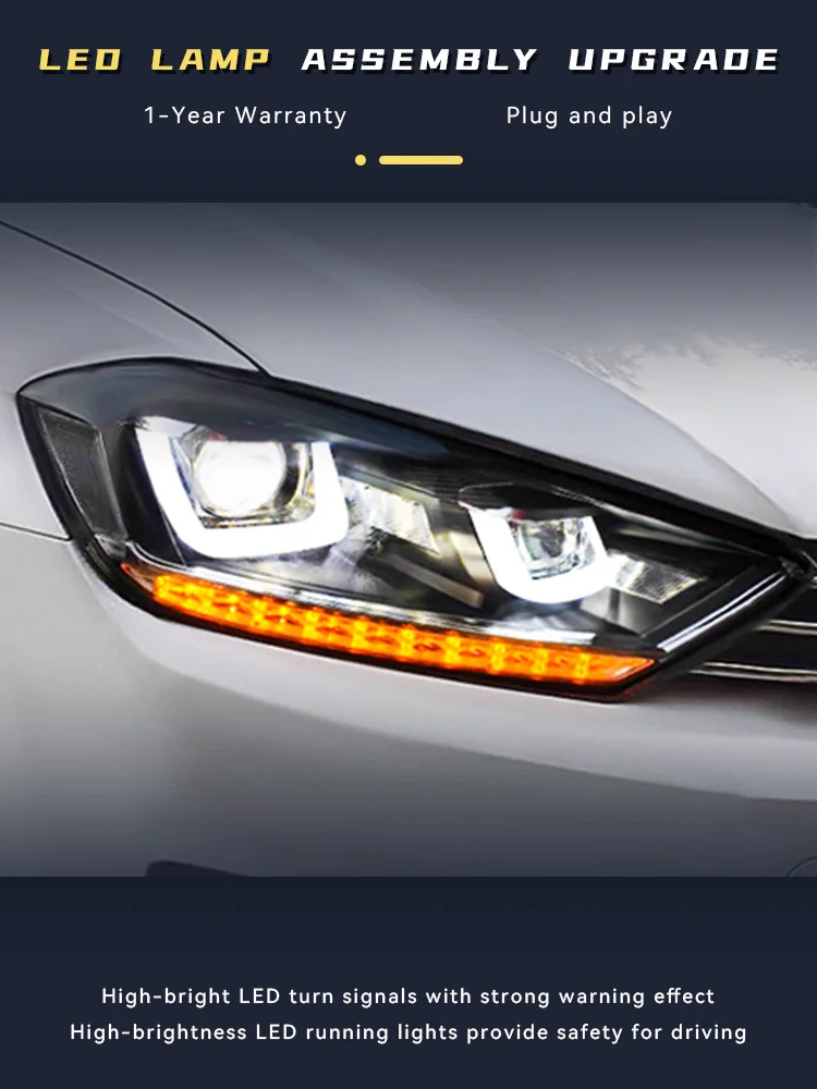 Фара для Volkswagen VW Golf Sportsvan, светодиодная фара 2016-2018, фары DRL, указатель поворота, дальний свет, аксессуары «ангельские глазки»
Фара для Volkswagen VW Golf Sportsvan, светодиодная фара 2016-2018, фары DRL, указатель поворота, дальний свет, аксессуары «ангельские глазки»