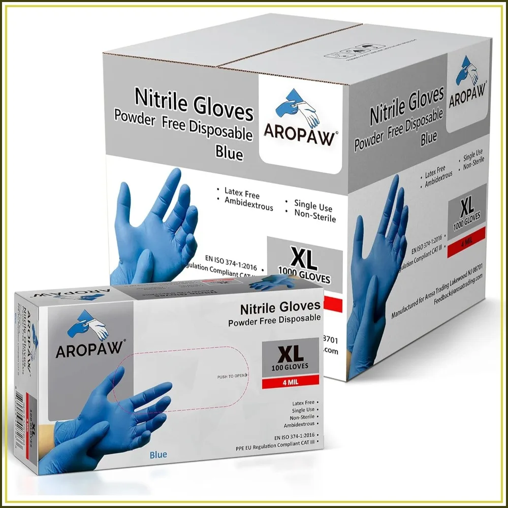 Blue Nitrile Gloves, Disposable, Powder Free, Latex Free, Comfortable Fit
Blue Nitrile Gloves, Disposable, Powder Free, Latex Free, Comfortable Fit